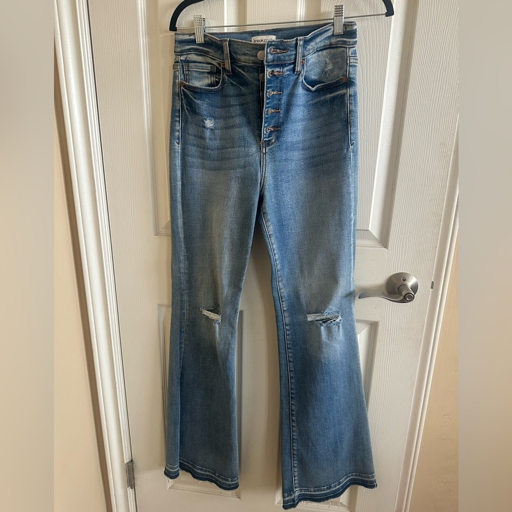 Sneak Peek Light Blue Flare Jeans